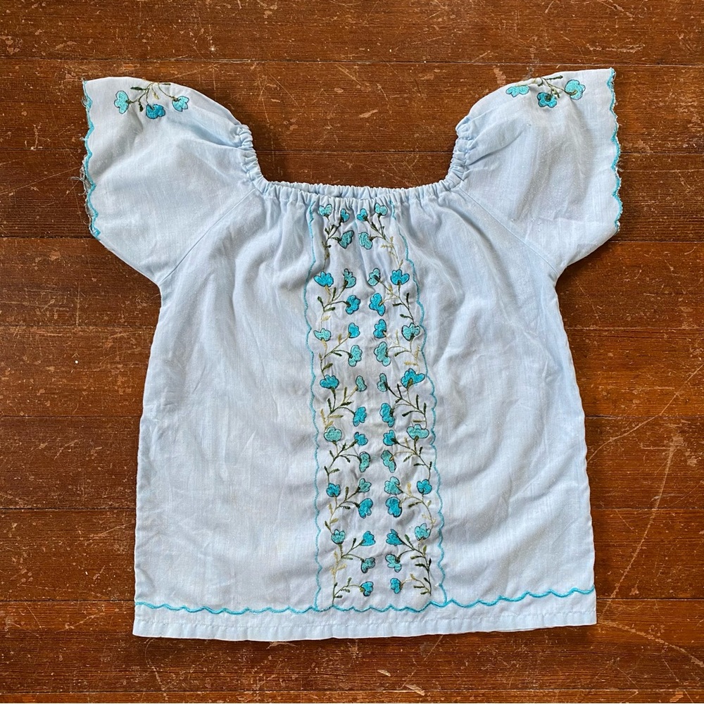 Vintage 70s Mexico Embroidered Top - Picture 2 of 7